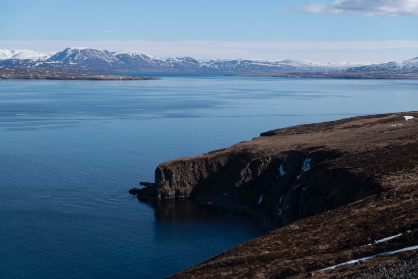 La route 82 face au fjord d'Eyjafjörður
