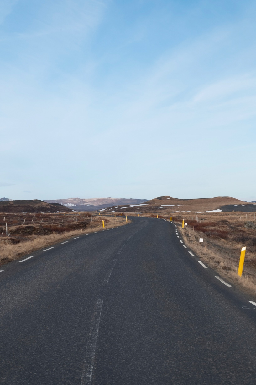 La route 1 menant à Reykjahlíð