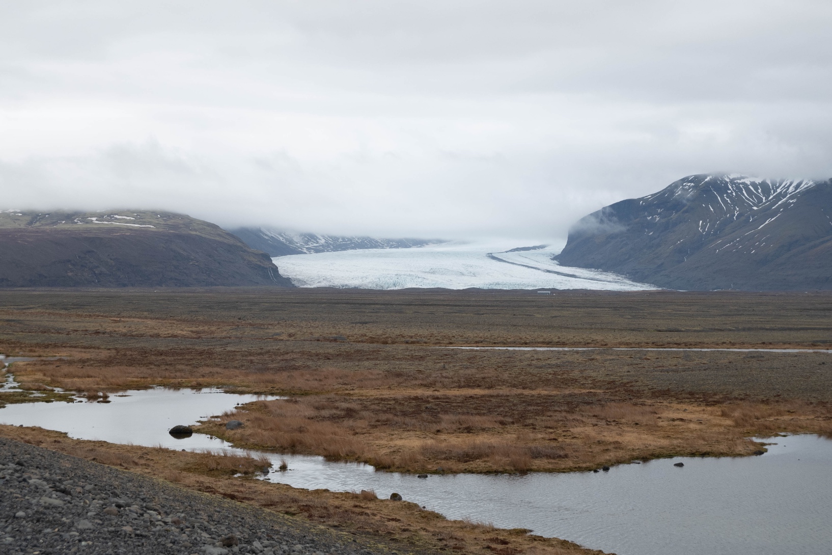 Vue d'ensemble sur le glacier Svinafellsjokull